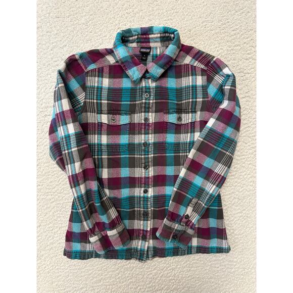 Patagonia Tops - Patagonia Womens Long Sleeve Organic Cotton Fjord Flannel Shirt Size 4